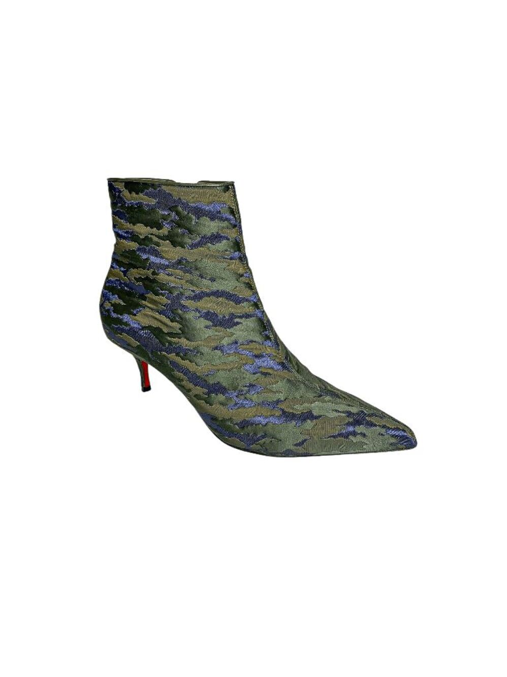 Christian Louboutin So Kate Booty 55 Camouloubi Jacquard Ankle Boots EU 37.5